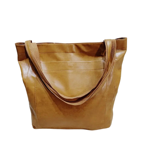 Retro Natural Leather Tote Bag
