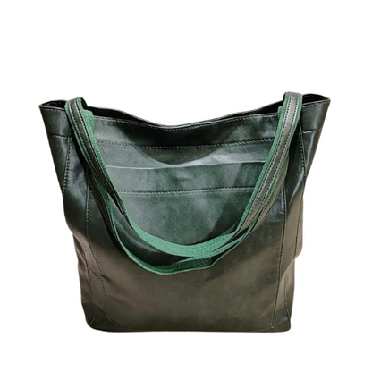 Retro Natural Leather Tote Bag