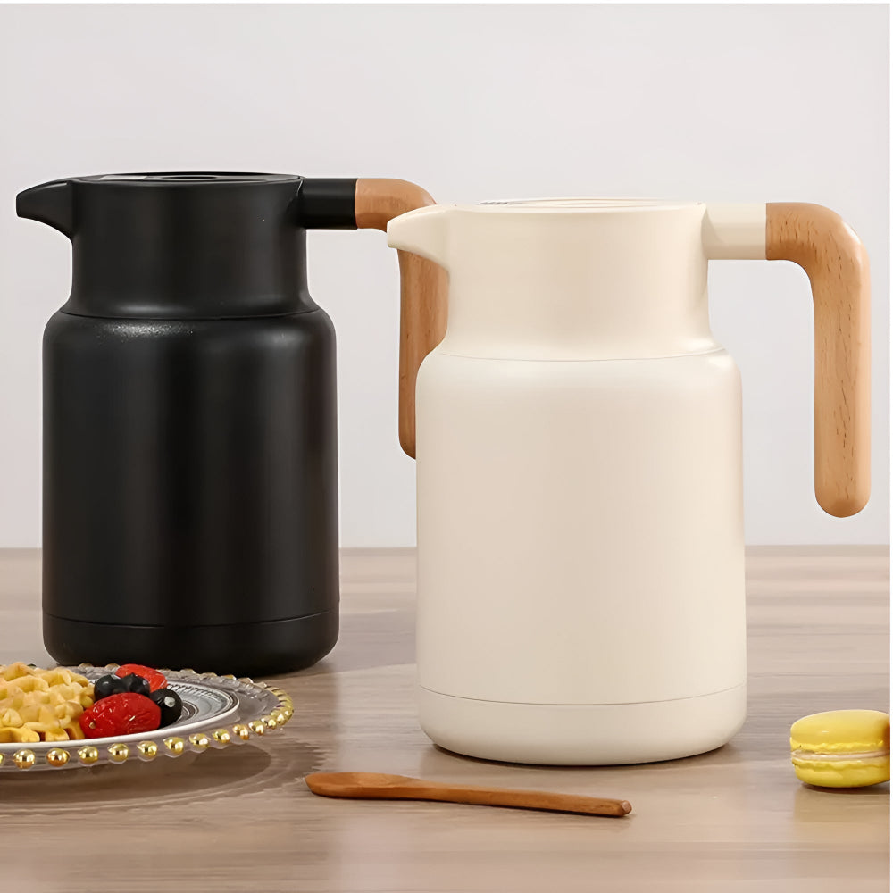 Insulated Carafe with Wood Handle