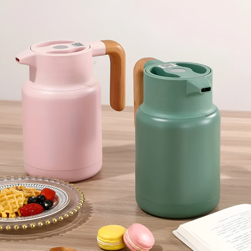 Insulated Carafe with Wood Handle