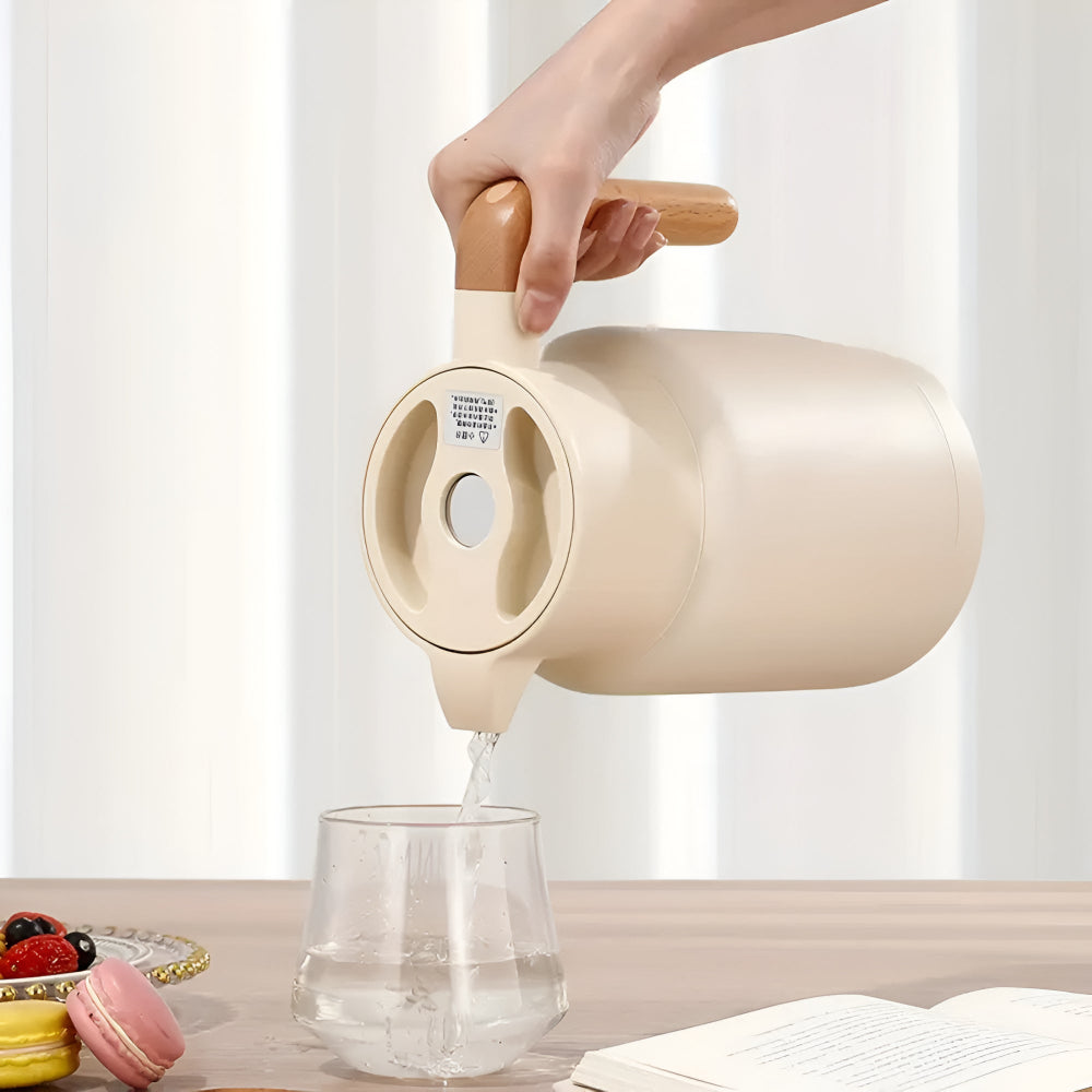 Insulated Carafe with Wood Handle