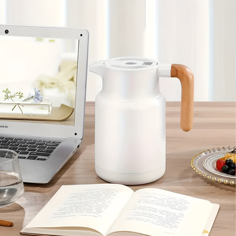 Insulated Carafe with Wood Handle