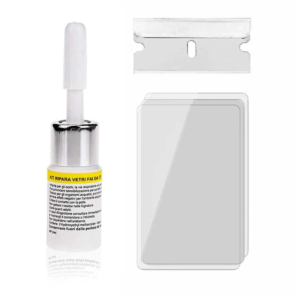 Windshield Crack and Chip Repair Kit - Restore Damaged Glass