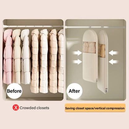 CompressLock space-saving hanging storage bag