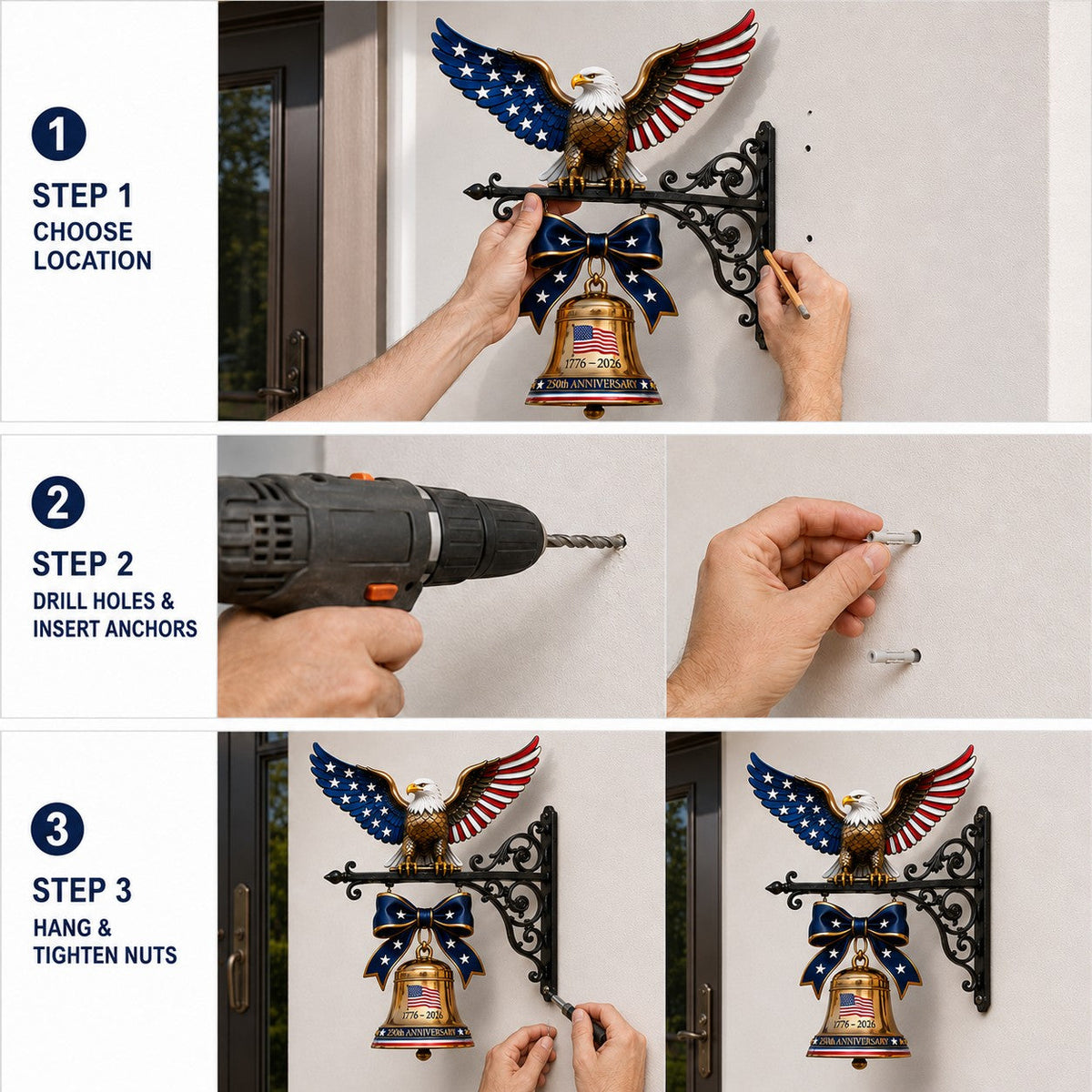 Ring in the Semiquincentennial: 1776-2026 "Spirit of Liberty" Eagle Bell
