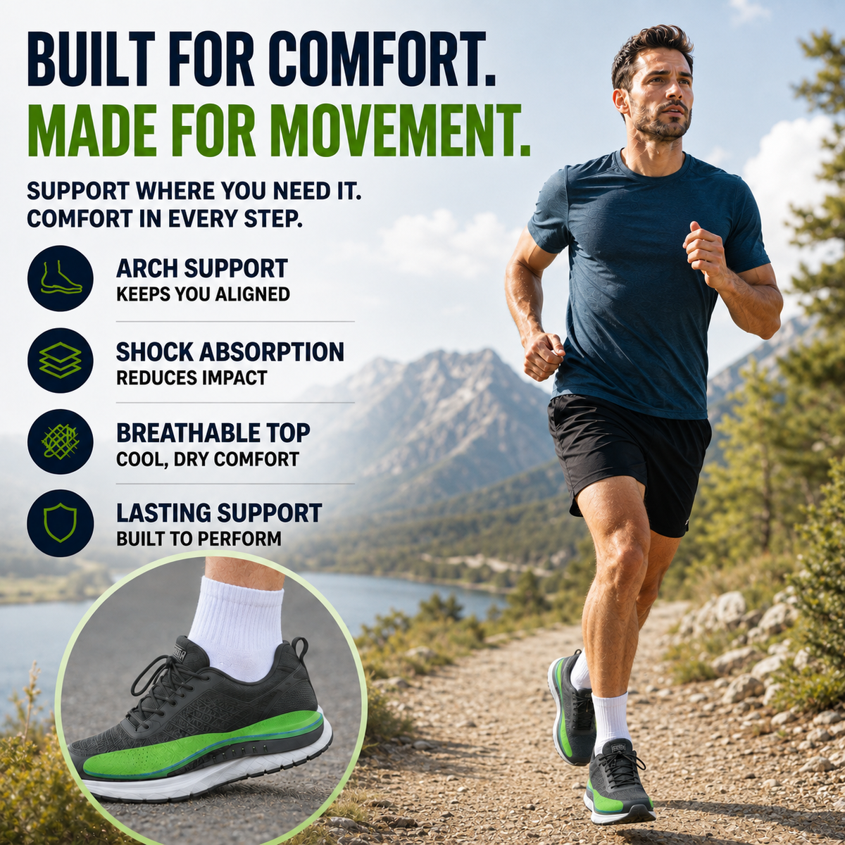 Contoured Arch Support Insole