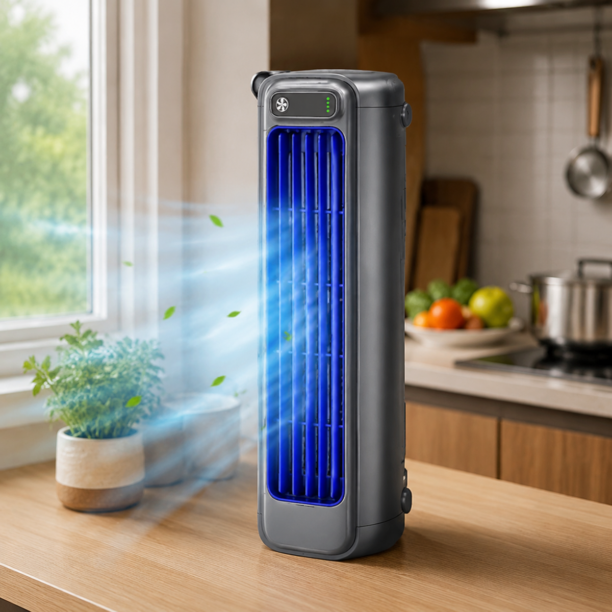 COOKBREEZE – Compact kitchen fan for pleasant freshness on hot days