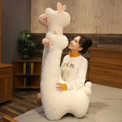 Extra Large Alpaca Plush Pillow for Side Sleepers