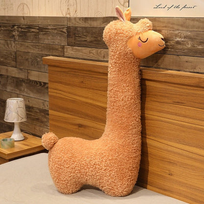 Extra Large Alpaca Plush Pillow for Side Sleepers