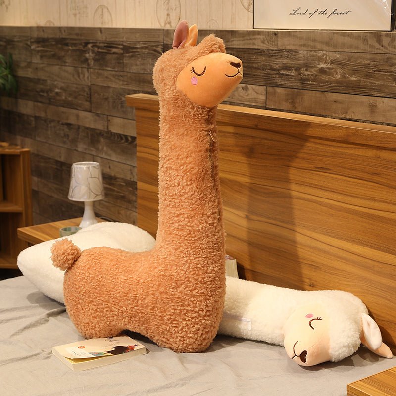 Extra Large Alpaca Plush Pillow for Side Sleepers