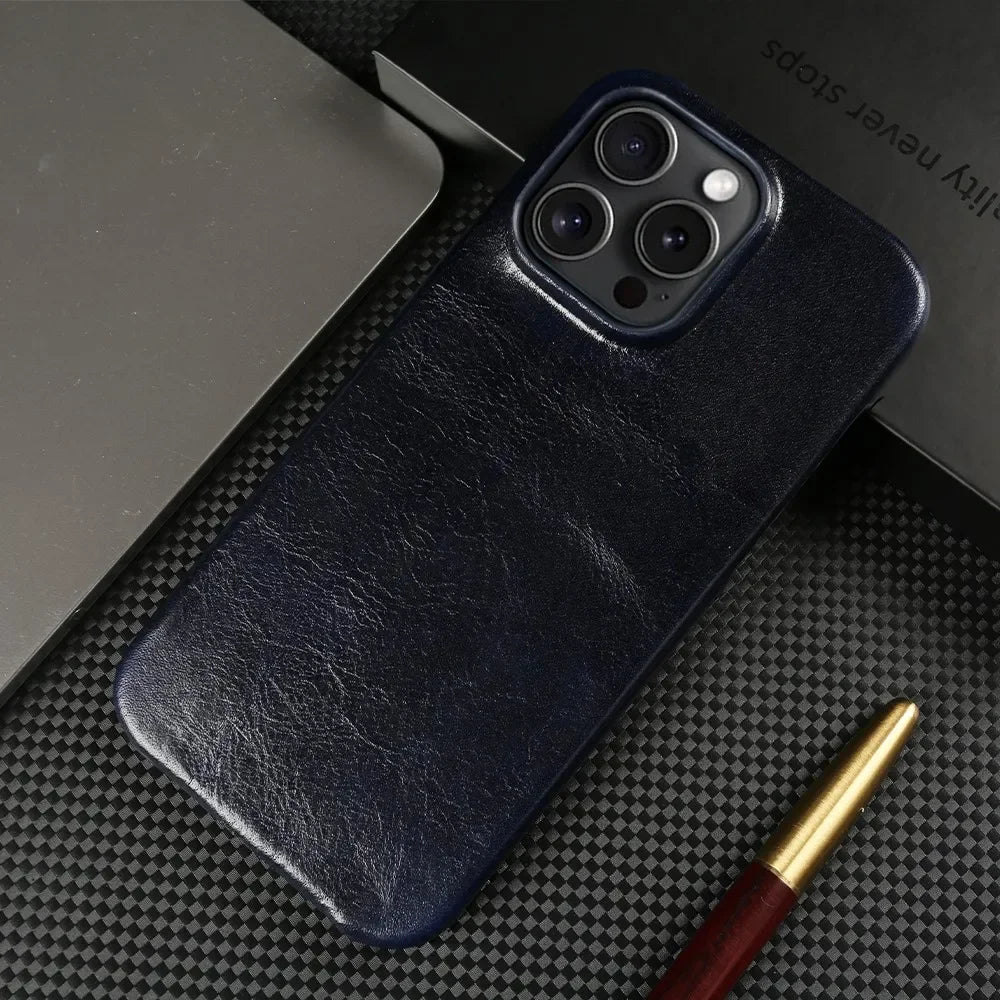 Handmade Cowhide Leather iPhone Case