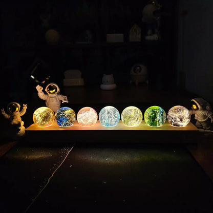 Crystal Lamp with Cosmic Light Effects