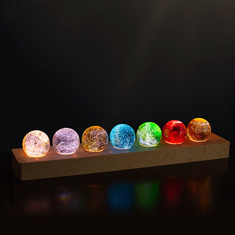 Crystal Lamp with Cosmic Light Effects
