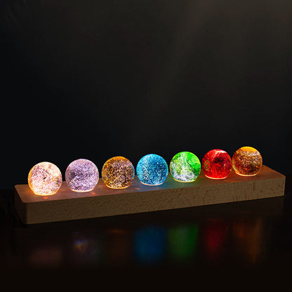 Crystal Lamp with Cosmic Light Effects