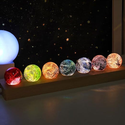 Crystal Lamp with Cosmic Light Effects