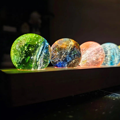 Crystal Lamp with Cosmic Light Effects