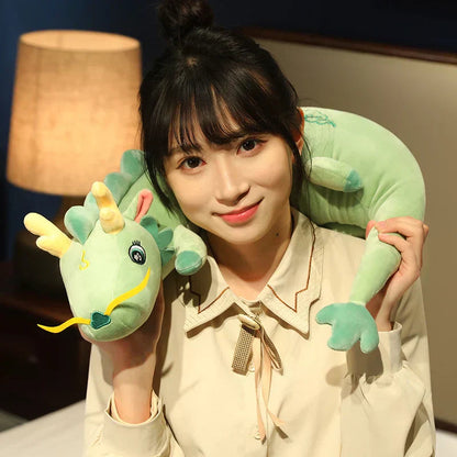 Dragon Shaped Plush Body Pillow - Cozy & Soft