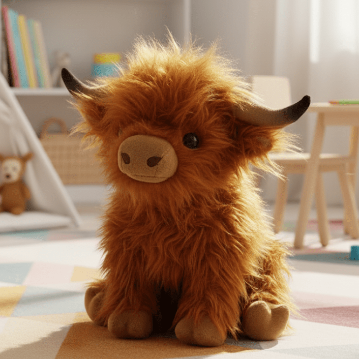 CUDDLY HIGHLAND Cow – Soft Plush Toy for Cuddle Lovers
