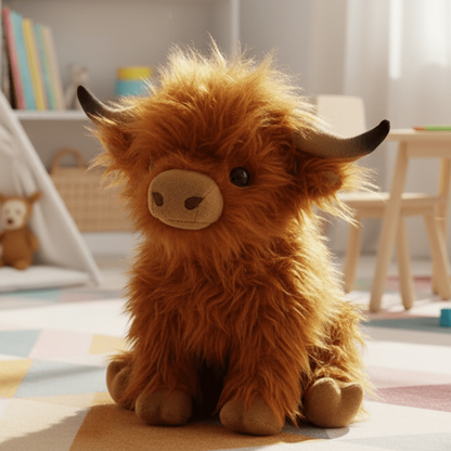 CUDDLY HIGHLAND Cow – Soft Plush Toy for Cuddle Lovers