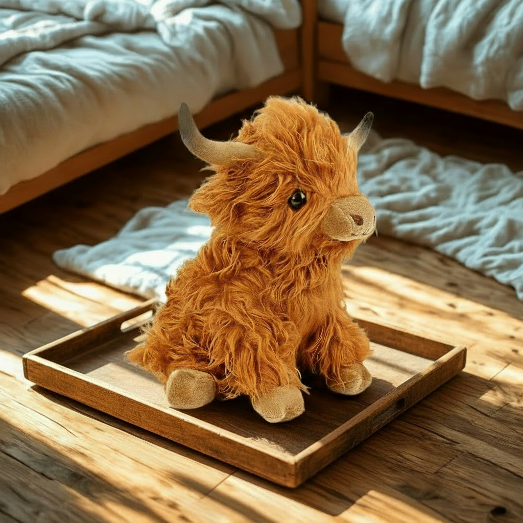 CUDDLY HIGHLAND Cow – Soft Plush Toy for Cuddle Lovers
