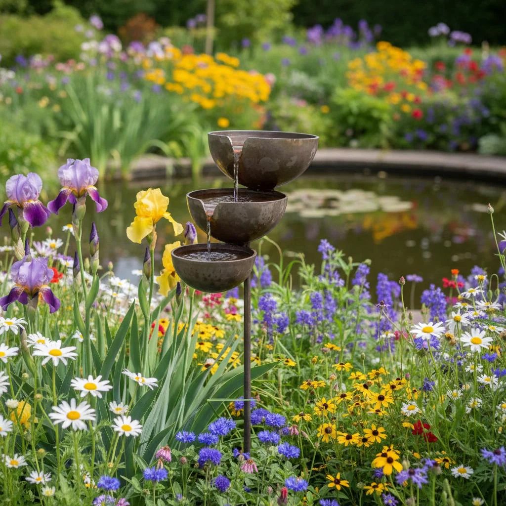 Hot Sale 49% OFFBring Life Back To Your Garden – Peaceful Cascading Rain Catcher Bird Bath For Welcoming Garden Wildlife