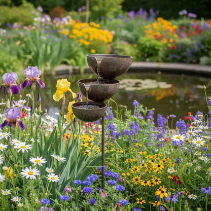Hot Sale 49% OFFBring Life Back To Your Garden – Peaceful Cascading Rain Catcher Bird Bath For Welcoming Garden Wildlife