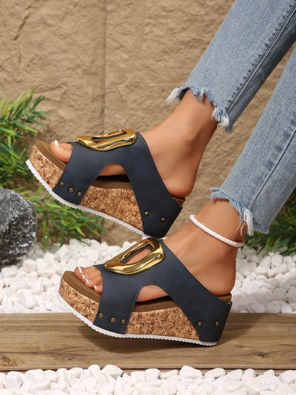 Women's Wedge Sandals – Platform, Slip-On, Non-Slip