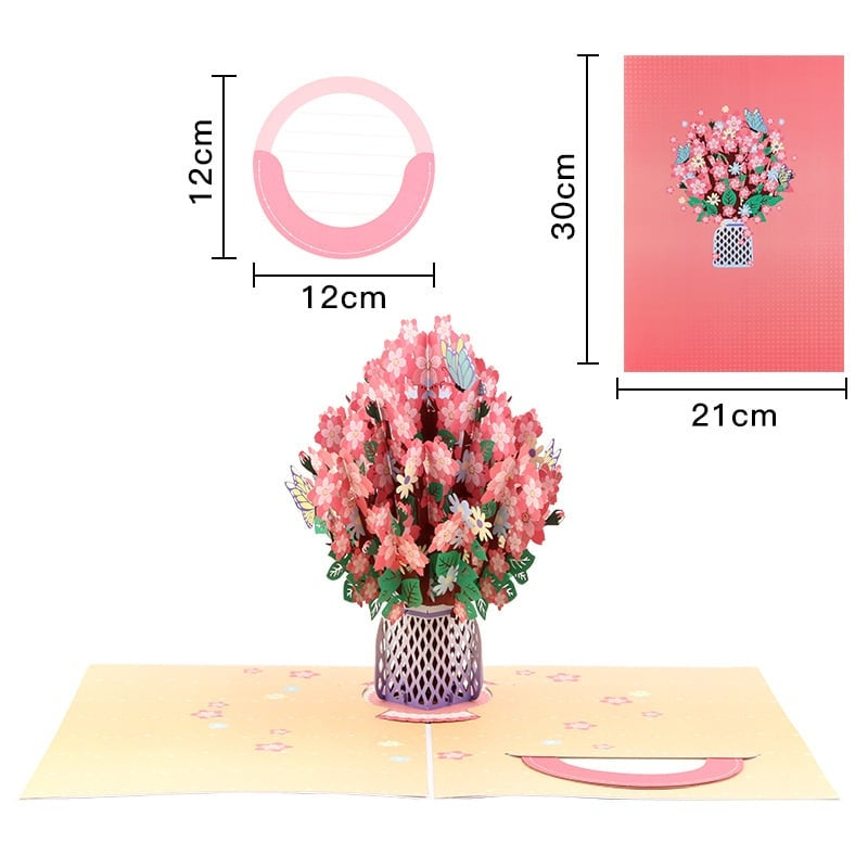 Paper Love Mother's Day Card, Happy Mothers Day Pop Up Card 3D Design