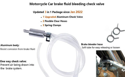 Flash Sale 50K+ SOLD! Almost Gone-Brake Bleeder Hose - One Way Check Valve Tube Bleeding Tool Kit For Car Motorcyle Clutch