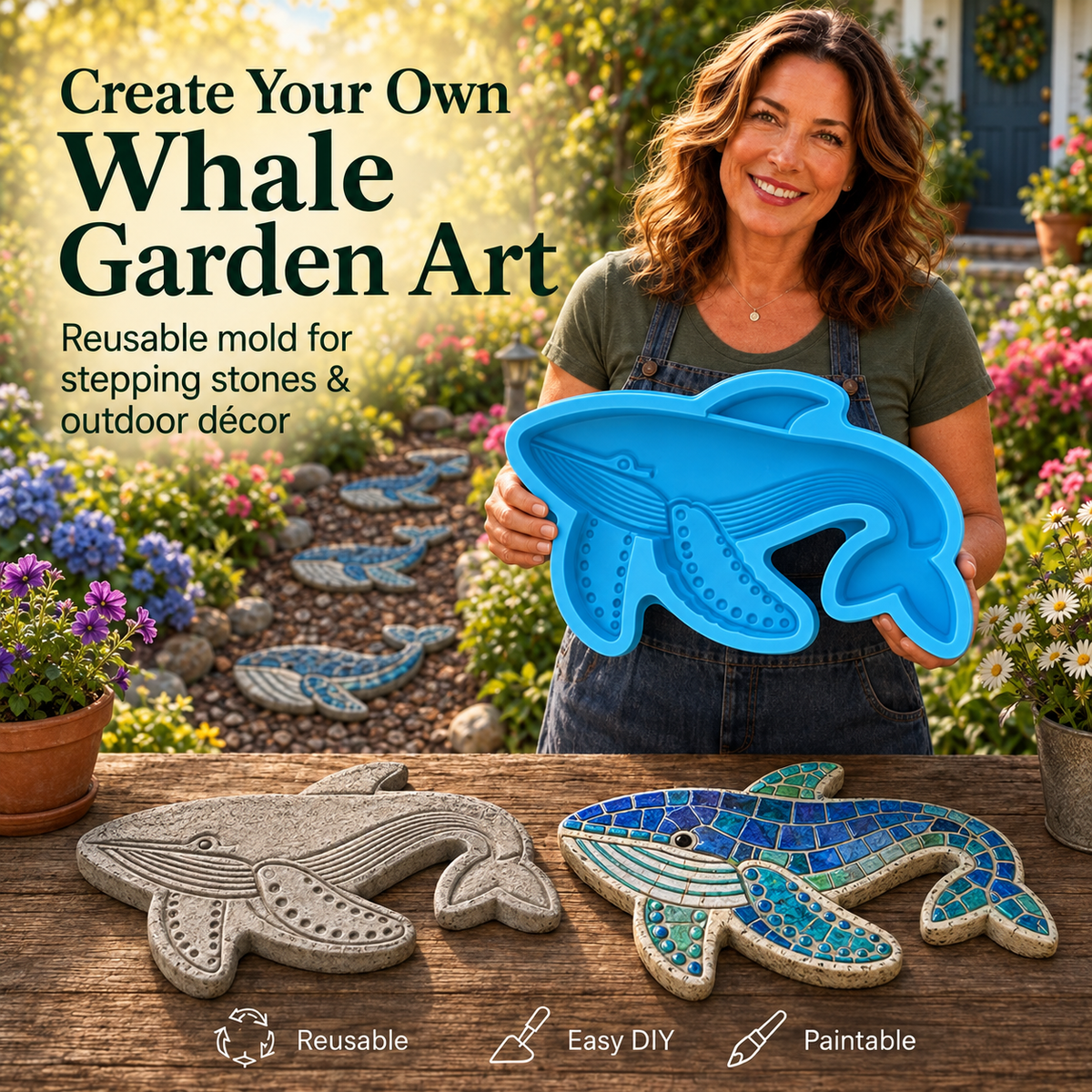 Last-Day Sale - Garden Art Stepping Stone Mold