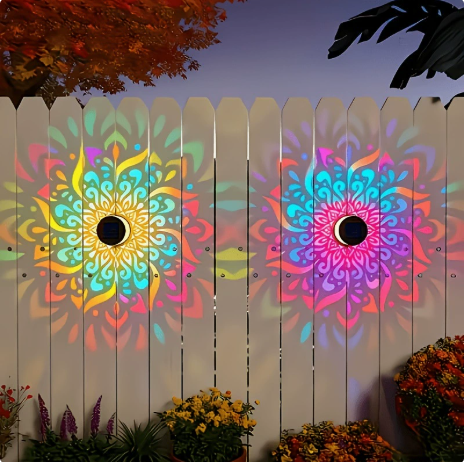 limited-time 50% OFFSolar Mandala Light – Stunning Pattern Projection, 2-in-1 Floor & Wall Design