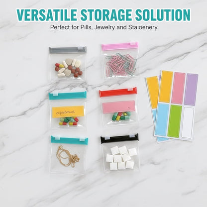 Self-Sealing Zip Storage Bags for Travel & Daily Organization