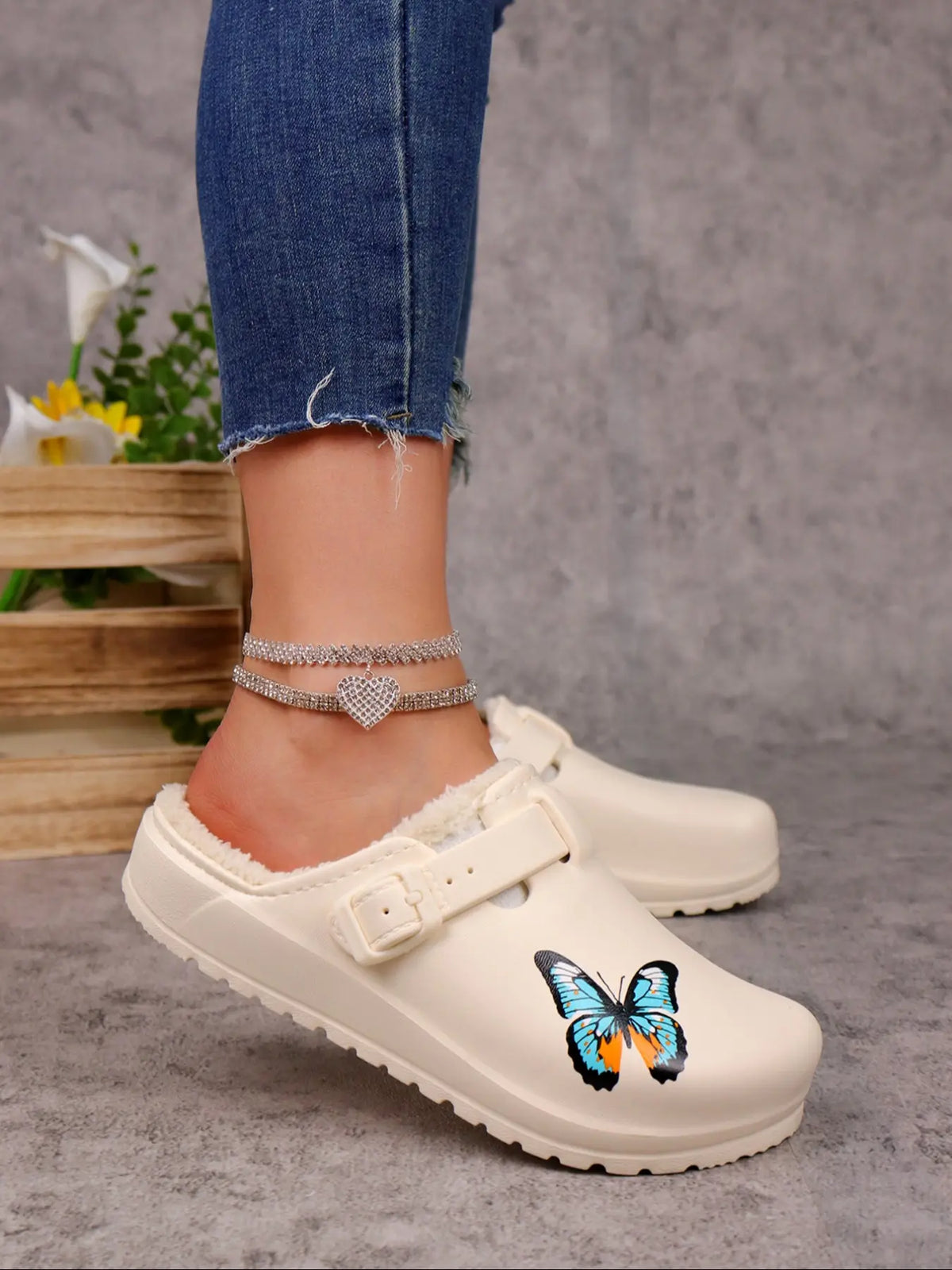 Women's Butterfly Print EVA Slippers – Lightweight, Breathable
