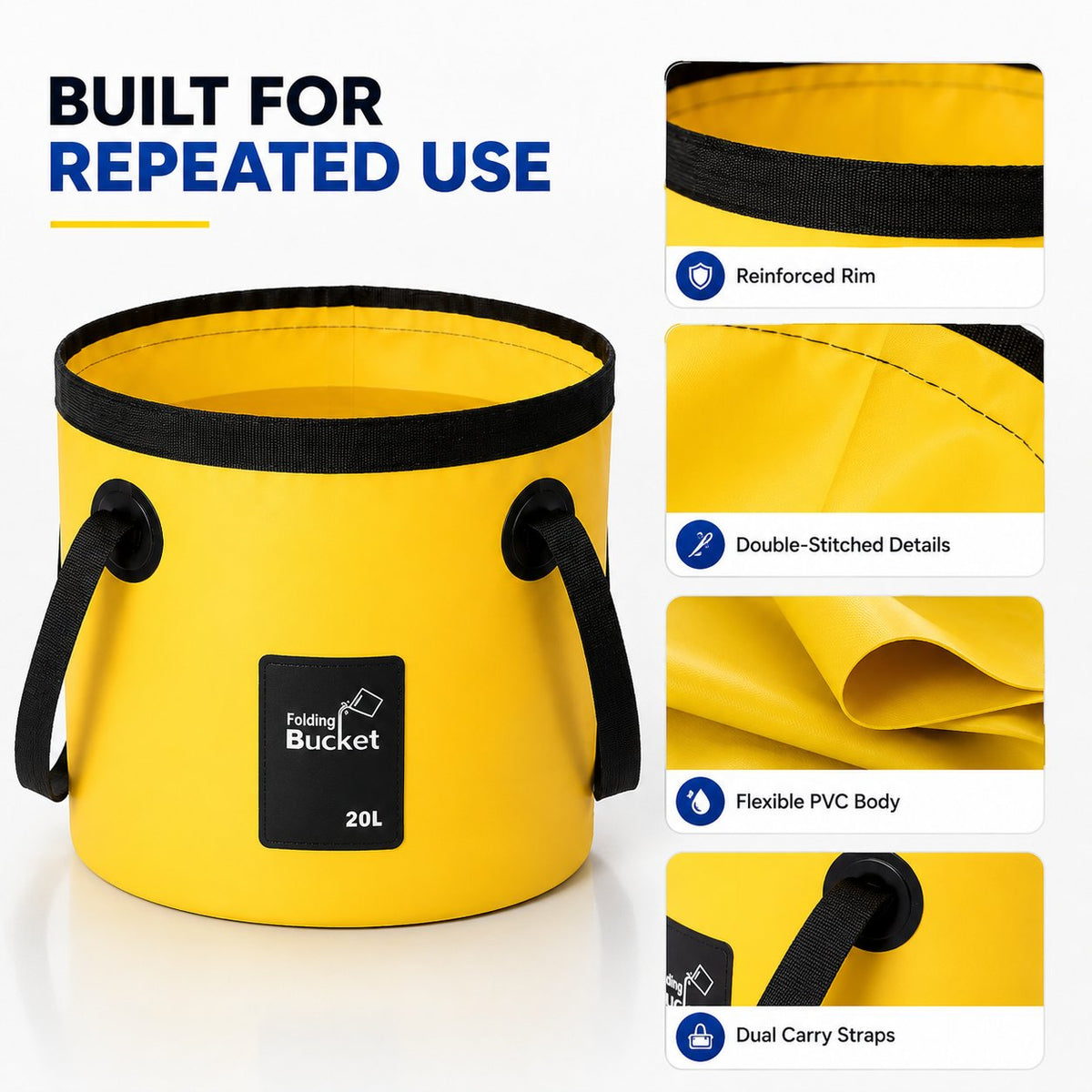 Portable Folding Water Storage BucketYour Go‐Anywhere Water Companion