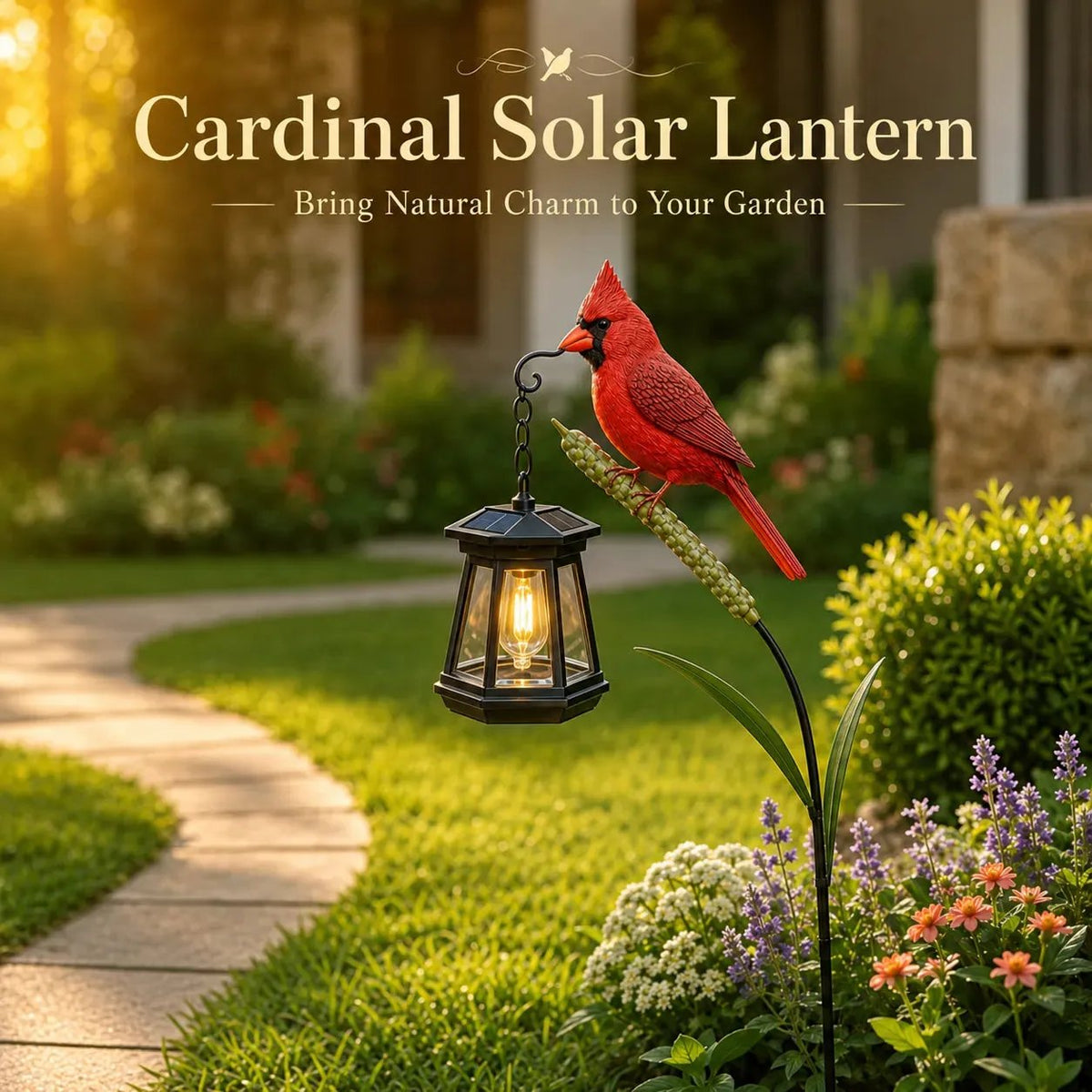 Cardinal Solar Light—A Beautiful Garden Light That Feels Full of Life