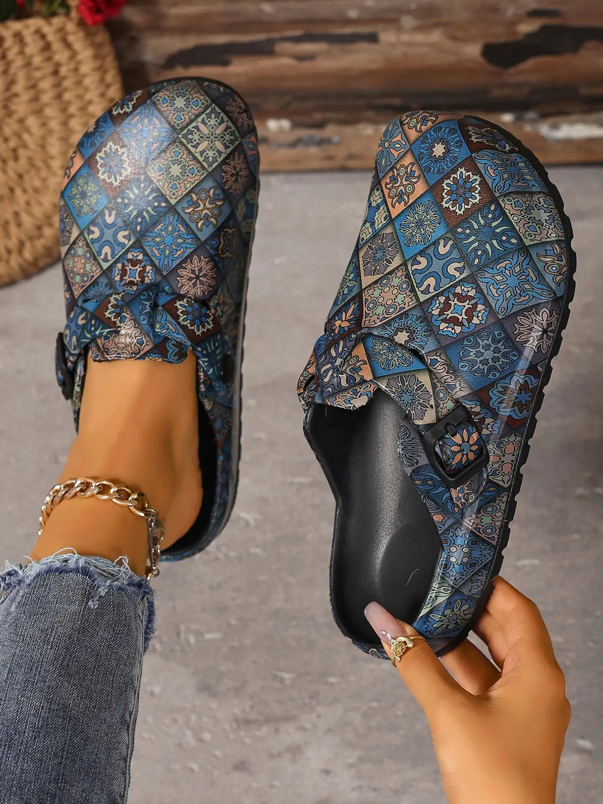 Women's Boho EVA Flip Flops – Chunky Sole, Lightweight