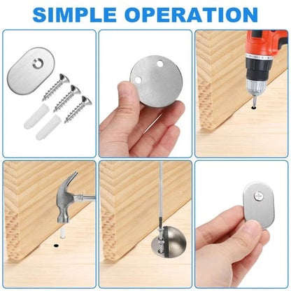 HOT SALEHidden Stainless Steel Rubber Dual-use Door Stopper Door Holders