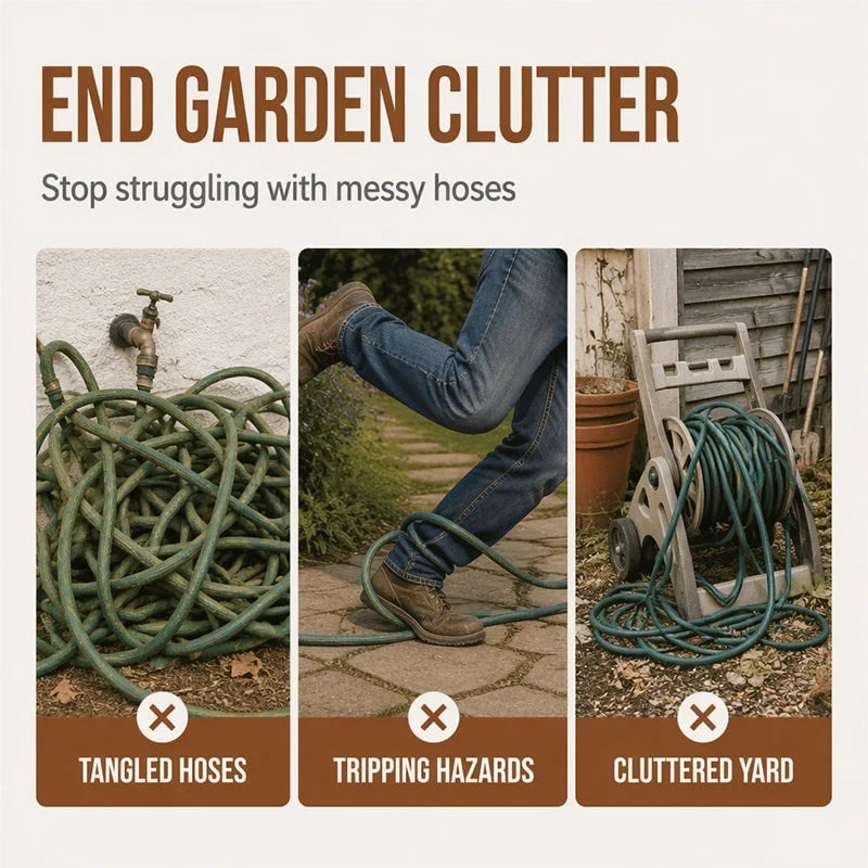 50% OFF !! Wall Mounted Iron Garden Hose Holder