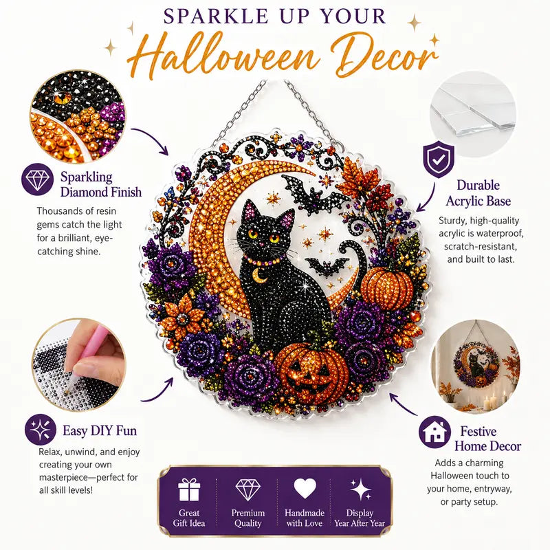 Halloween Diamond Painting Hanging Ornament Kit