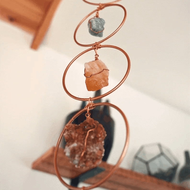 Handwoven 7 Chakra Crystal Wall Hanging – Tree of Life Energy Decor