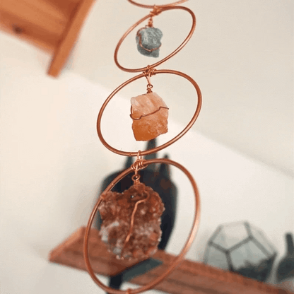 Handwoven 7 Chakra Crystal Wall Hanging – Tree of Life Energy Decor