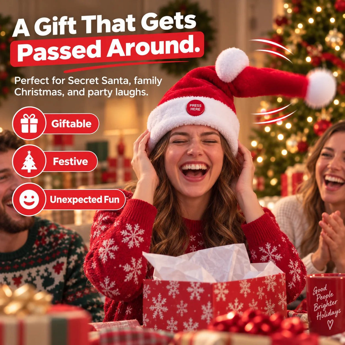 Singing & Dancing Santa Hat — Animated Christmas Party Hat(Buy 2 Free Shipping)