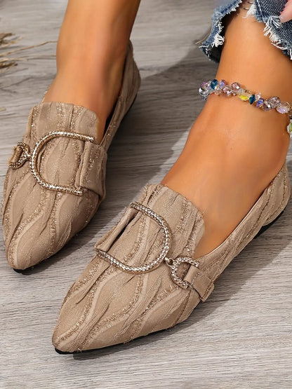 Women's Embroidered Flats – Breathable