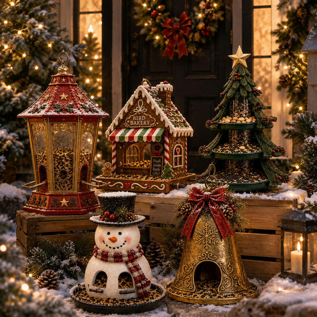 Christmas Bird Feeder Collection