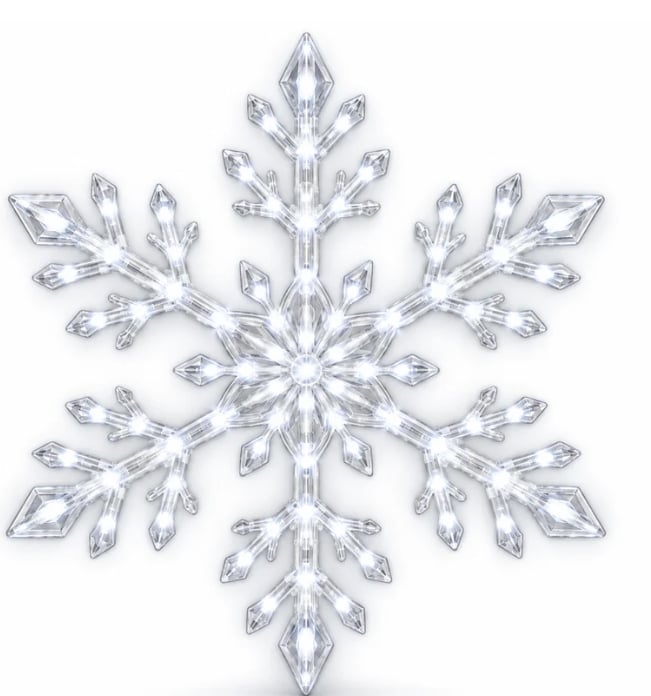 LED Snowflake Wall Lights | 3D Christmas Snowflake Décor with Blue & White Glow, Remote Control & Magical Indoor Holiday Atmosphere