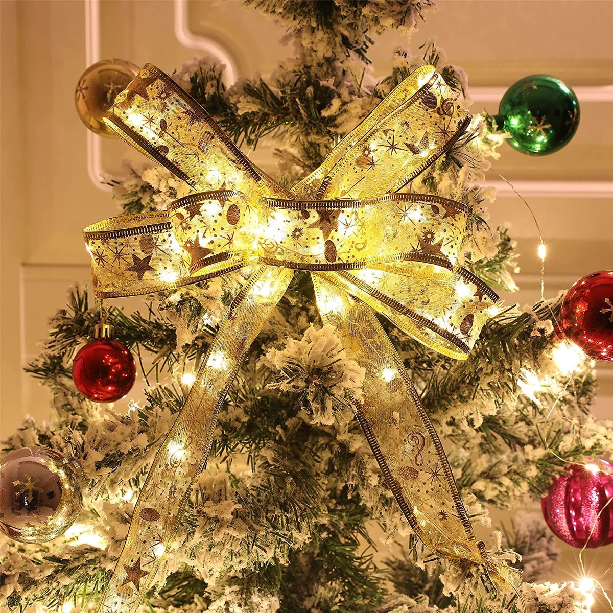 Christmas Ribbon Lights — Festive & Sparkling Holiday Decoration