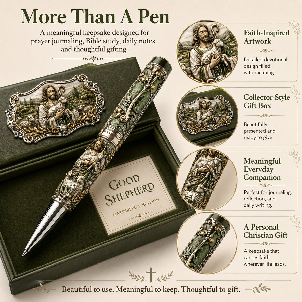 LAST DAY 49% OFF – Sacred Legacy Faith-Inspired Keepsake Pen Collection | 6 Devotional Designs for Prayer Journaling, Bible Study & Meaningful Christian Gifts