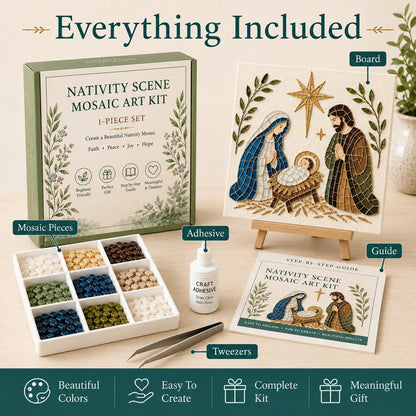 LAST DAY 49% OFF - Nativity Sea Glass Art Kit – Beginner-Friendly