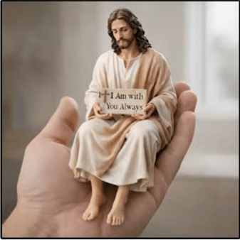 Handcrafted Jesus Figurine – Peaceful Faith-Inspired Desk Decor