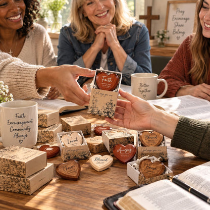 LAST DAY 49% OFF - Christian Pocket Hearts Gift Set – 12 Faith-Filled Keepsakes of Love & Encouragement